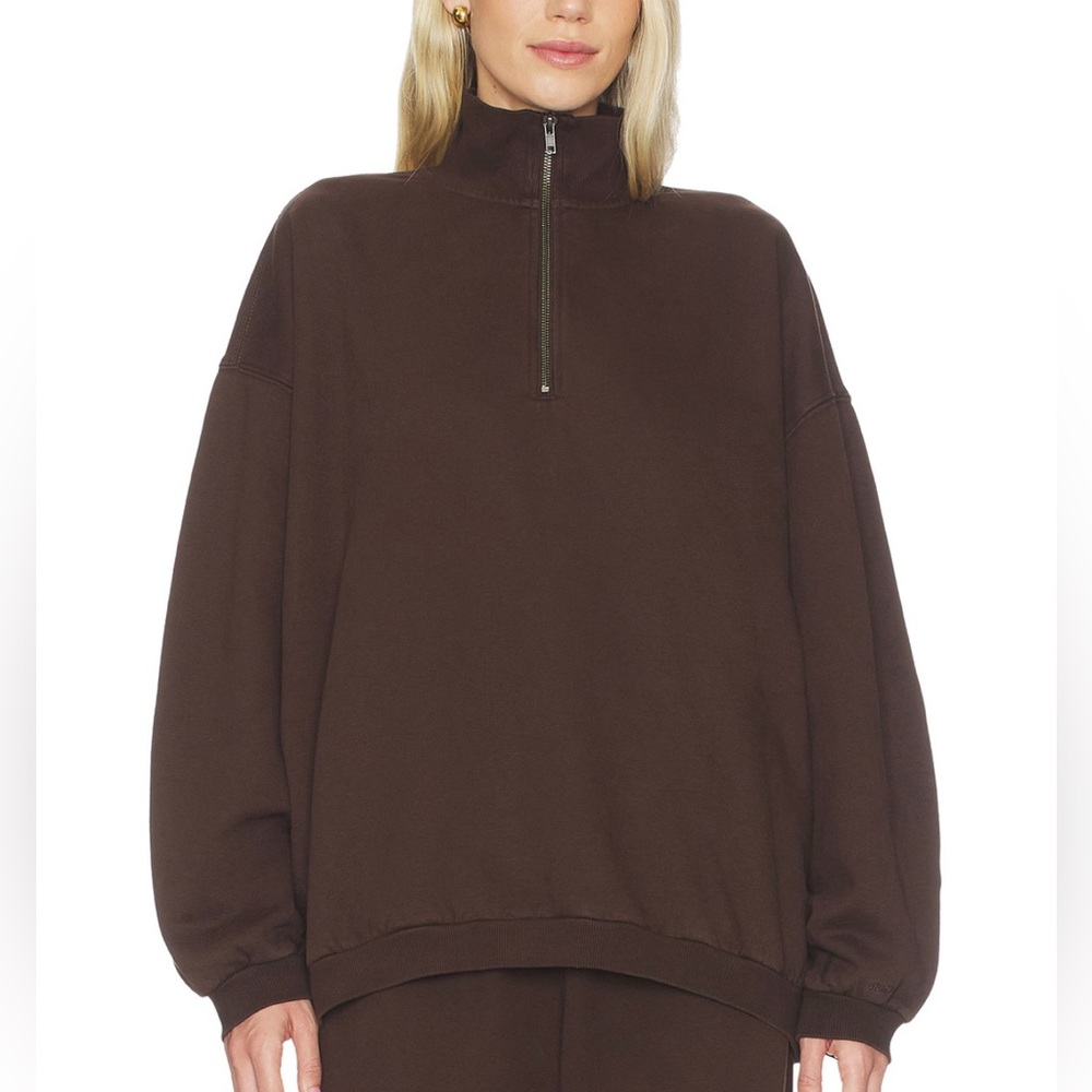 SKIMS Chocolate Zip Pullover